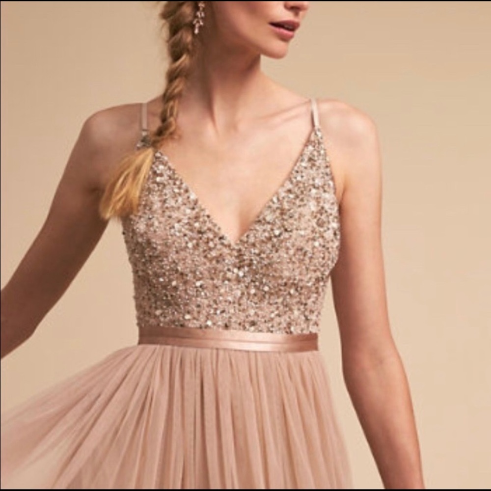 BHLDN Avery dress in blush
